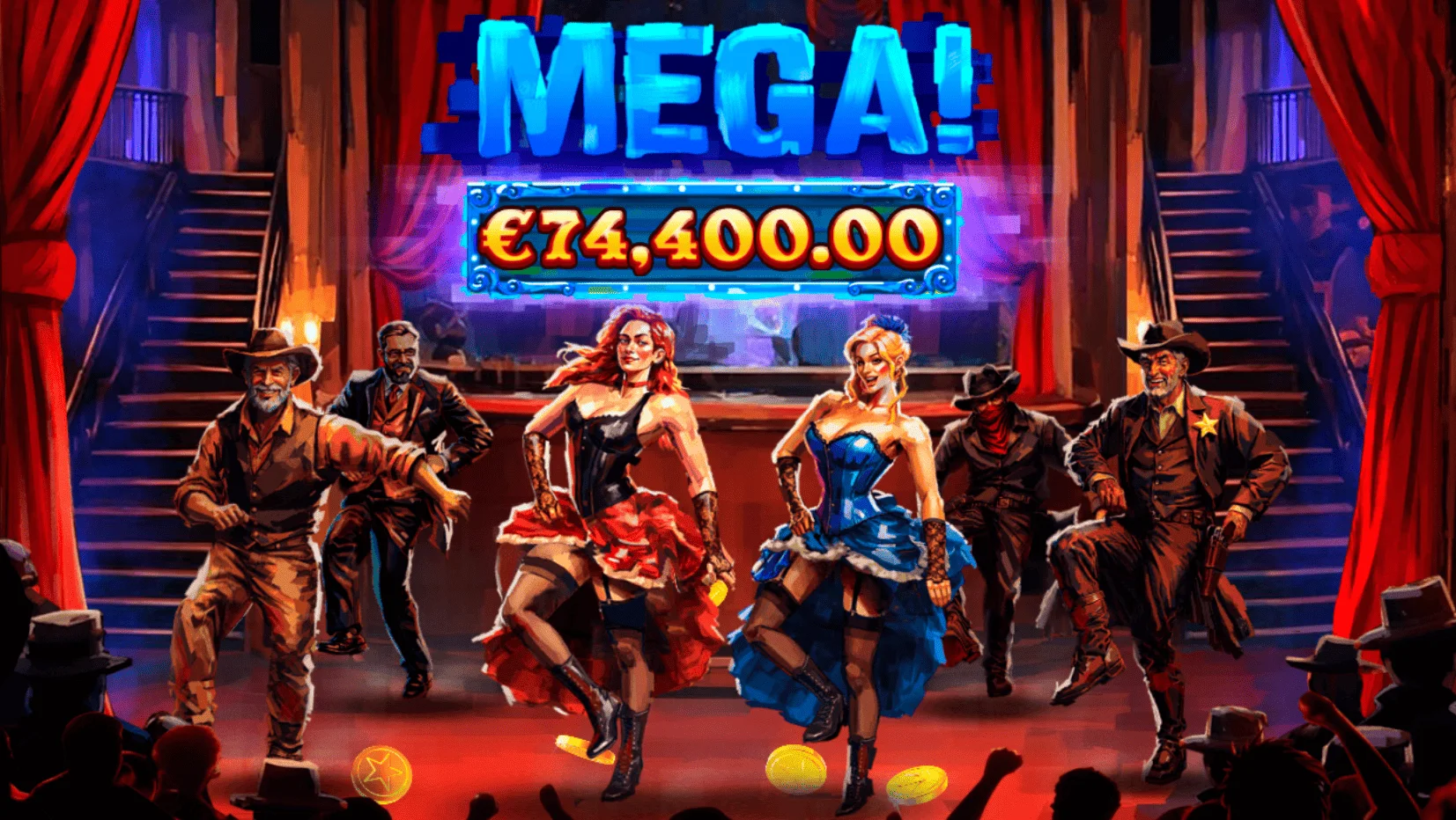 Heartbreakers - cabaretscène met danseressen en logo